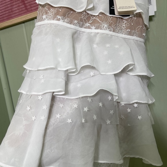 For love & Lemons Cosmic Lace Ruffles stars dress